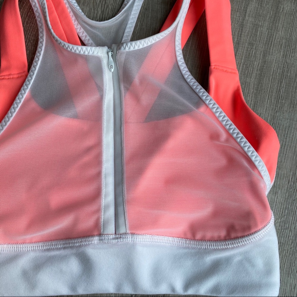 Lululemon Ready Set Sweat Bra White Light Flare 4 - Picture 4 of 8